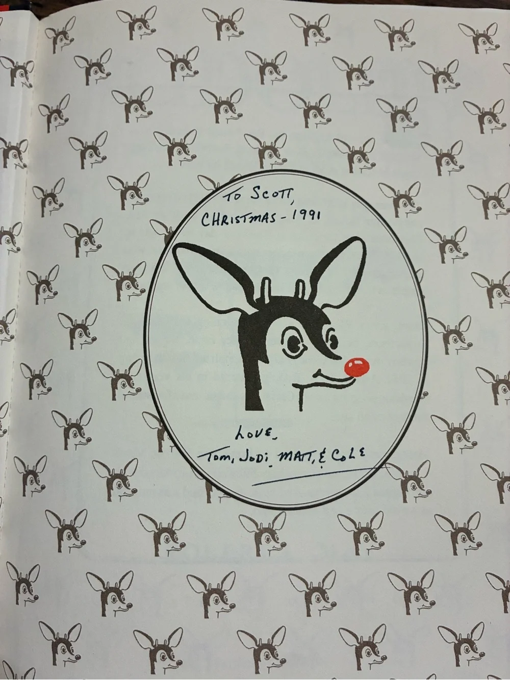 Vintage Rudolph the Red-Nosed Reindeer Hardcover Book